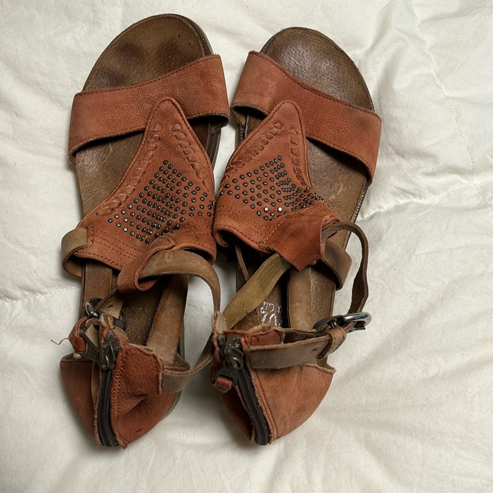 Miz Mooz leather sandals for women.   Size 9/39 Rust color.